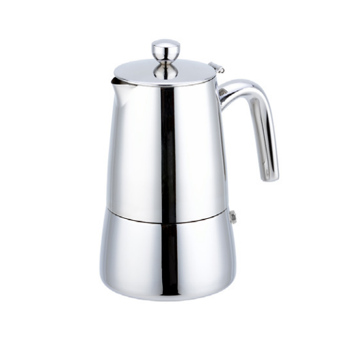 300ml Cup Stianless Steel Espresso Coffee Maker in Cinnamon Design