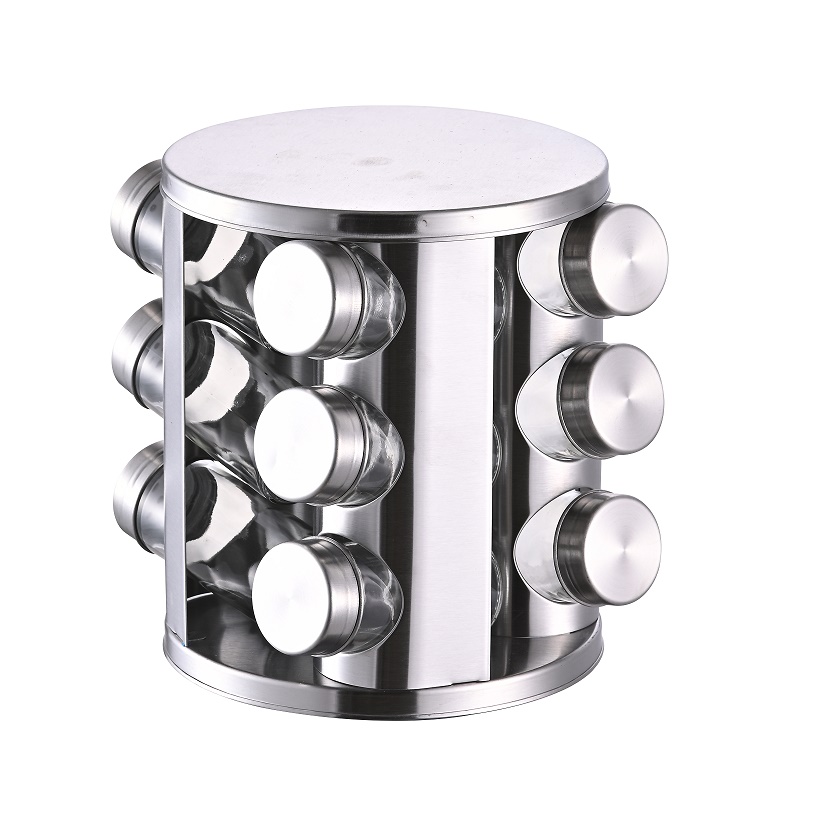 Stainless Steel Spice Carousel for Kitchen Countertop