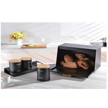 Bread Storage with Matching Large Kitchen Canisters Set of 3