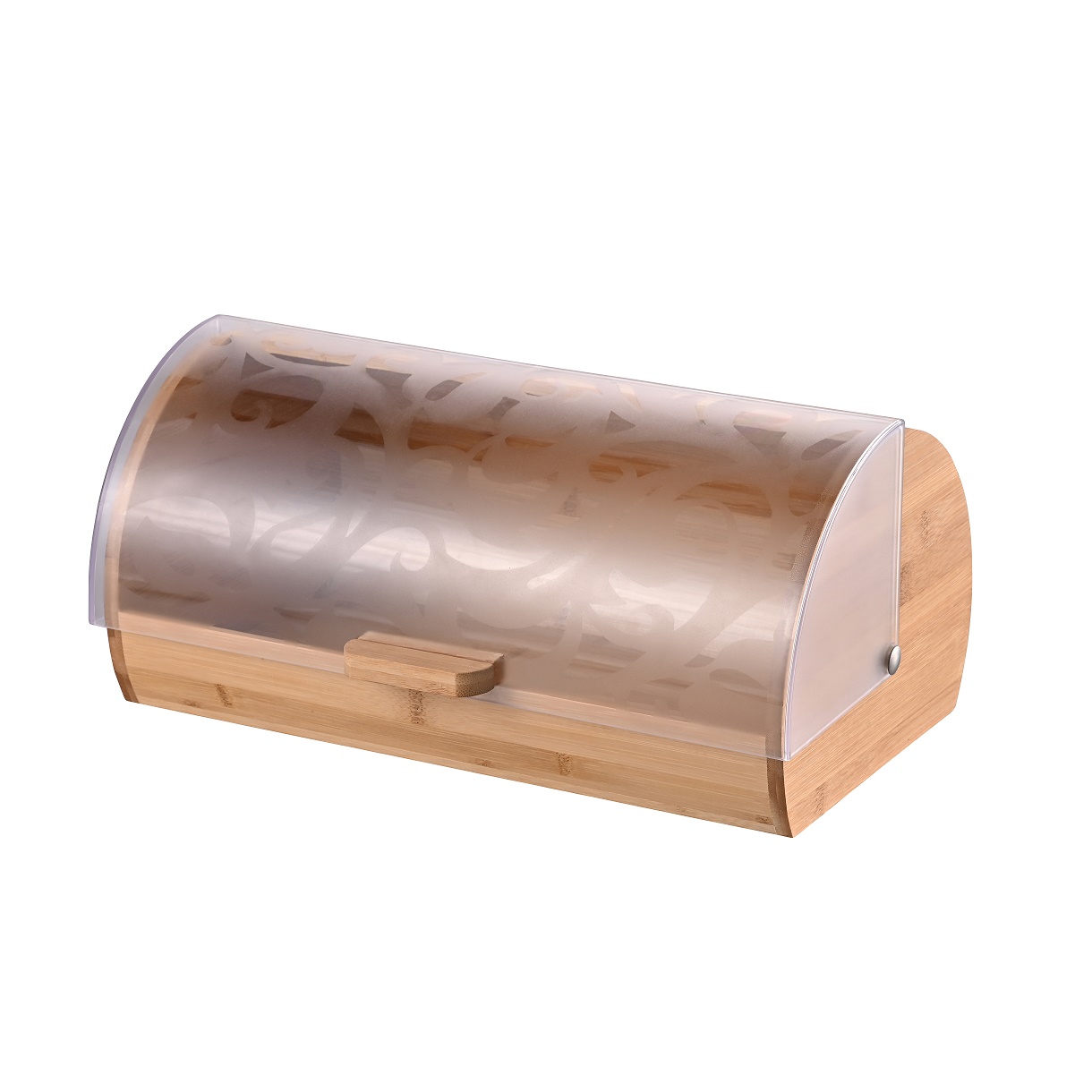 Bamboo Roll Up Top Lid Storage Container Bread Bin Keeper