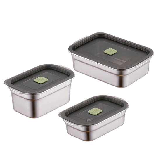 Stainless Steel Food Storage Container In 4 Size