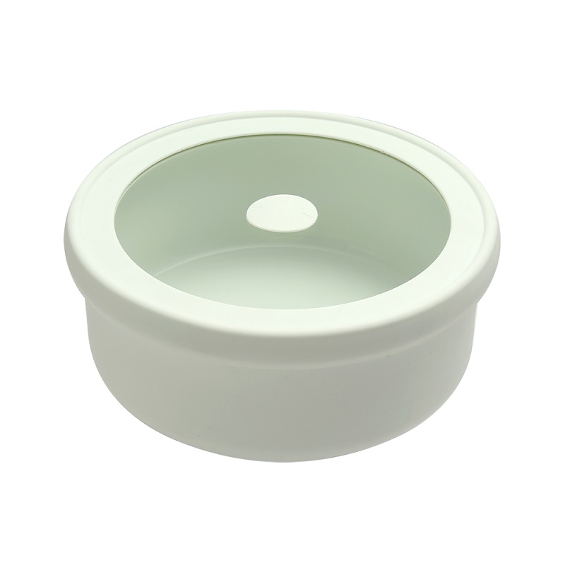 Round Shape Silicone Freezer Molds Storage Canister with Glass Lid