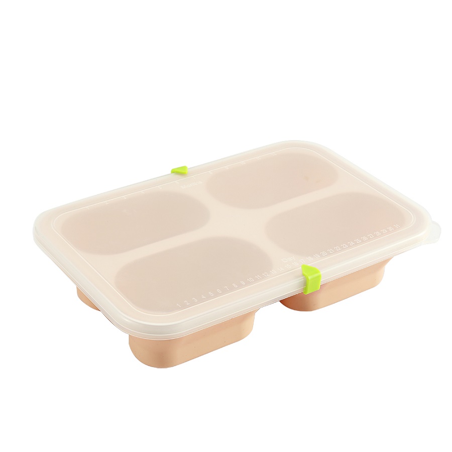 4 Compartment Leakproof Silicone Lunch Container