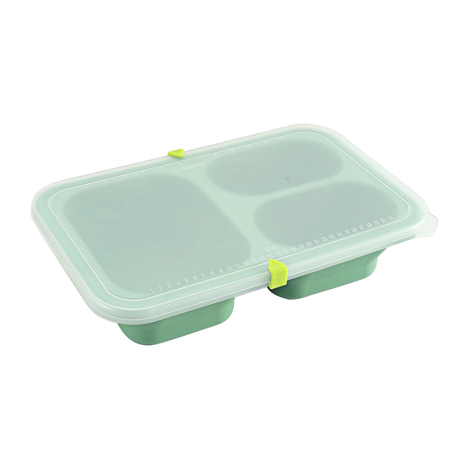 3 Compartment Leakproof Silicone Lunch Container