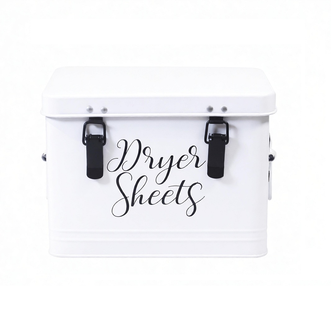 Metal Dryer Sheets box for dryer, laundry room organization