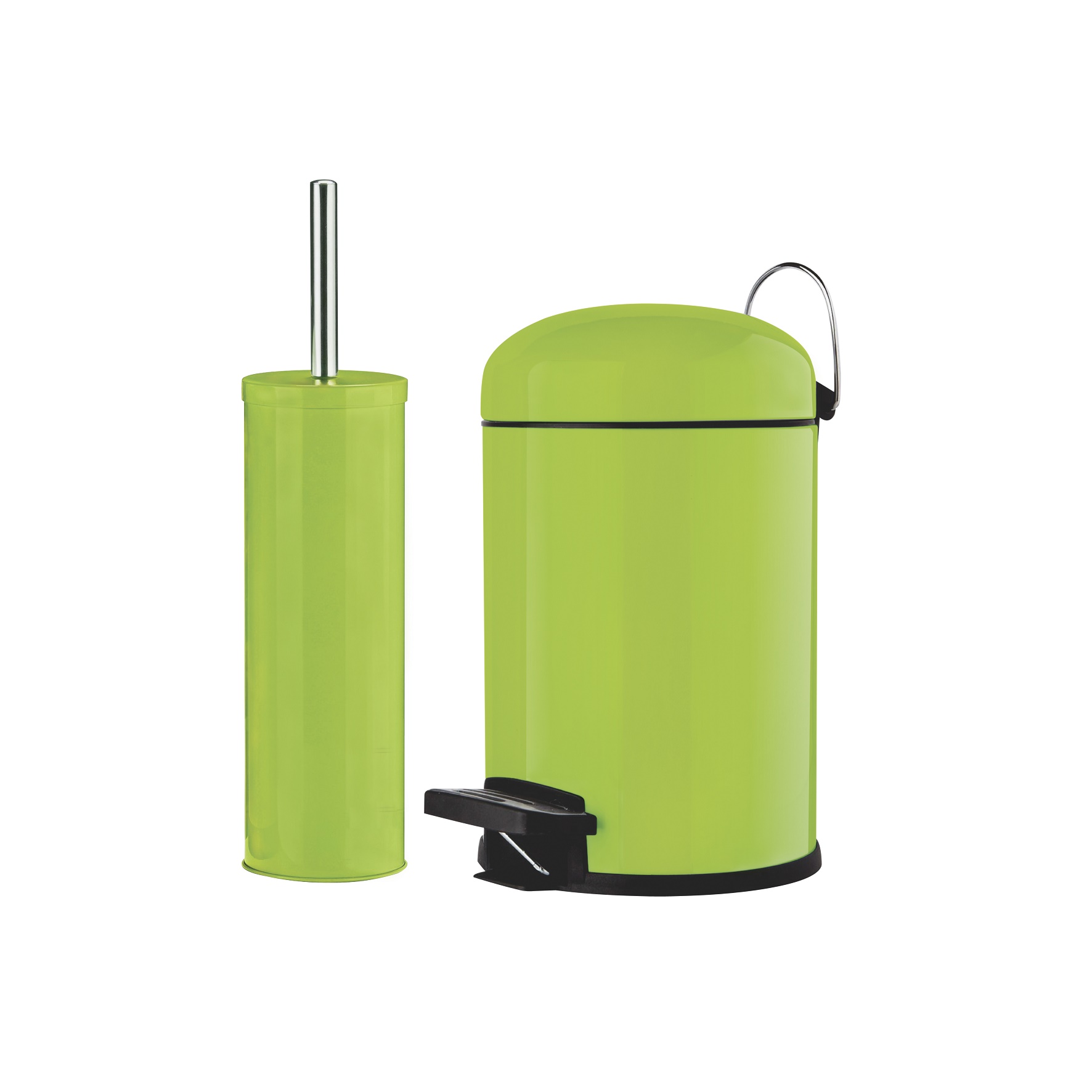 5L Bathroom Trash Can & Toilet Brush with Holder