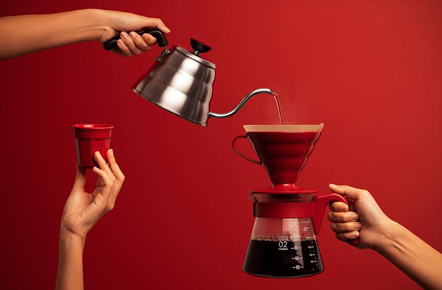 hand coffee pot