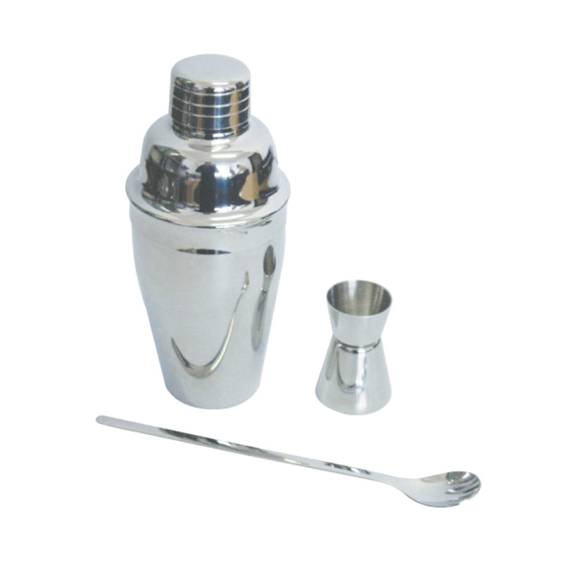 stainless steel home bar kit & martini drink mixer set