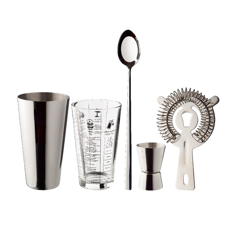 stainless steel home bar kit & martini shaker set bar set