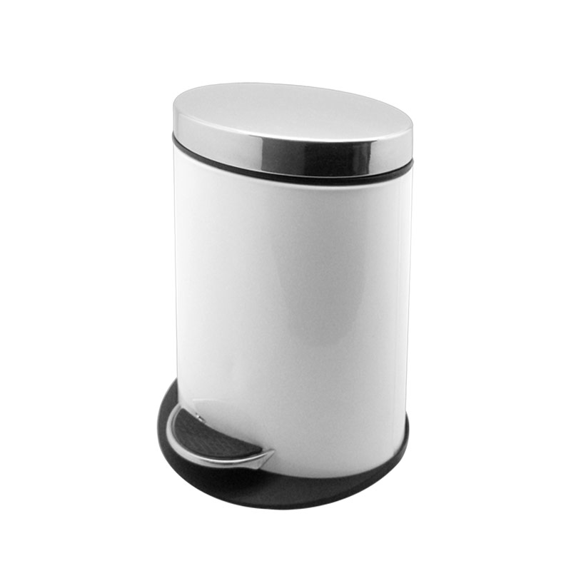 3l round waste basket with soft close lid for office