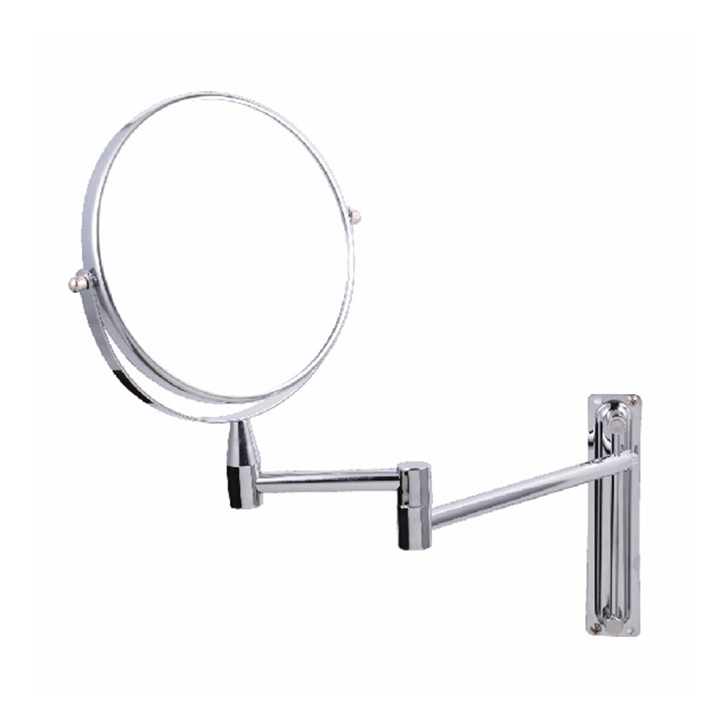 magnified wall mounted double sided swivel mirror with extendable
