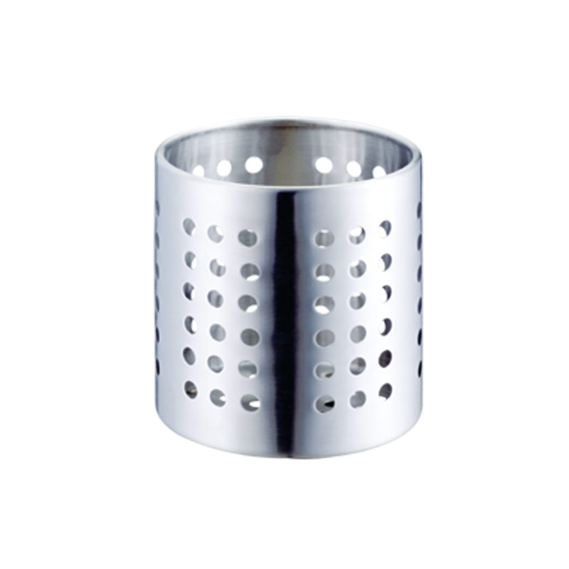 stainless steel round shape utensil holder