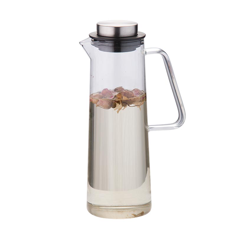 34oz glass iced tea pitcher with lid