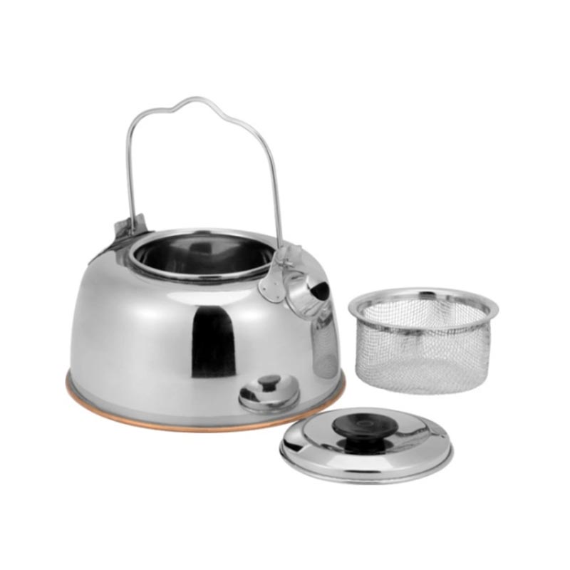 stainless steel outdoor boiling kettle with anti heating handle